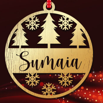 Intra απο ξύλο plywood 3mm-4mm πάχος Χριστουγεννιάτικο Στολίδι 3d Δίασταση 8x8 cm INTRAFABR-83328727 - Image 2