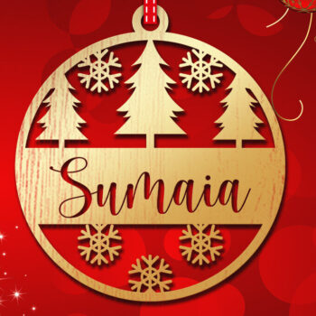 Intra απο ξύλο plywood 3mm-4mm πάχος Χριστουγεννιάτικο Στολίδι 3d Δίασταση 8x8 cm INTRAFABR-83328727 - Image 3