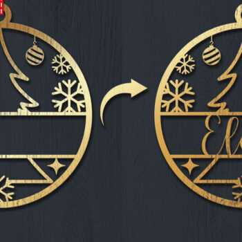 Intra απο ξύλο plywood 3mm-4mm πάχος Χριστουγεννιάτικο Στολίδι 3d Δίασταση 8x8 cm INTRAFABR-83328786 - Image 1