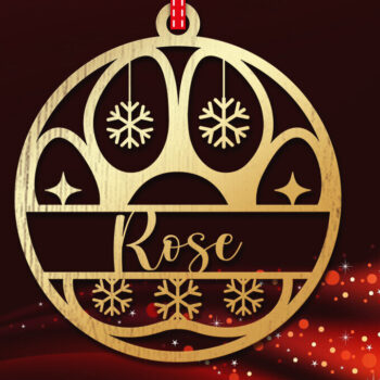 Intra απο ξύλο plywood 3mm-4mm πάχος Χριστουγεννιάτικο Στολίδι 3d Δίασταση 8x8 cm INTRAFABR-83328800 - Image 2