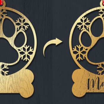 Intra απο ξύλο plywood 3mm-4mm πάχος Χριστουγεννιάτικο Στολίδι 3d Δίασταση 8x8 cm INTRAFABR-83328812 - Image 1