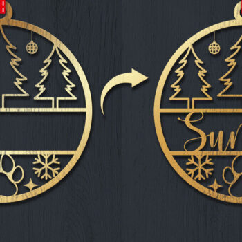 Intra απο ξύλο plywood 3mm-4mm πάχος Χριστουγεννιάτικο Στολίδι 3d Δίασταση 8x8 cm INTRAFABR-83328830 - Image 1