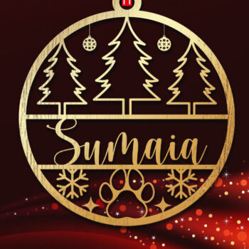 Intra απο ξύλο plywood 3mm-4mm πάχος Χριστουγεννιάτικο Στολίδι 3d Δίασταση 8x8 cm INTRAFABR-83328830 - Image 2