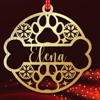 Intra απο ξύλο plywood 3mm-4mm πάχος Χριστουγεννιάτικο Στολίδι 3d Δίασταση 8x8 cm INTRAFABR-83328689 - Image 2