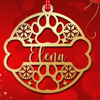 Intra απο ξύλο plywood 3mm-4mm πάχος Χριστουγεννιάτικο Στολίδι 3d Δίασταση 8x8 cm INTRAFABR-83328689 - Image 3