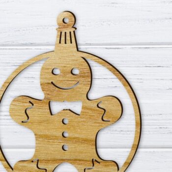 Intra απο ξύλο plywood 3mm-4mm πάχος Χριστουγεννιάτικο στολίδι Δίασταση 8x8 cm INTRAFABR-36318582 - Image 1