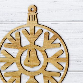 Intra απο ξύλο plywood 3mm-4mm πάχος Χριστουγεννιάτικο στολίδι Δίασταση 8x8 cm INTRAFABR-36318613 - Image 1