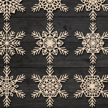 Intra απο ξύλο plywood 3mm-4mm πάχος Χριστουγεννιάτικο στολίδι Δέσμη κοπής με λέιζερ Δίασταση 8x8 cm INTRAFABR-77362062 - Image 3