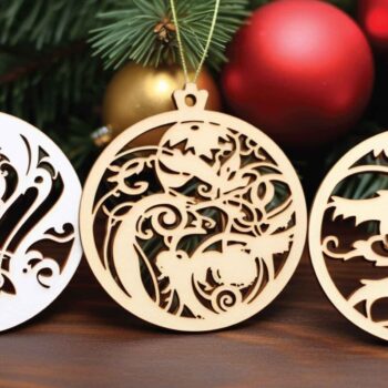 Intra απο ξύλο plywood 3mm-4mm πάχος Χριστουγεννιάτικο στολίδι Δέσμη κοπής με λέιζερ Δίασταση 4x4 cm INTRAFABR-80113703 - Image 1