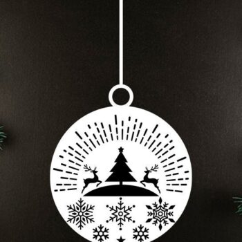 Intra απο ξύλο plywood 3mm-4mm πάχος Χριστουγεννιάτικο στολίδι Δέσμη κοπής με λέιζερ Δίασταση 8x8 cm INTRAFABR-34018925 - Image 3