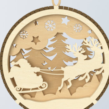 Intra απο ξύλο plywood 3mm-4mm πάχος Χριστουγεννιάτικο στολίδι Δέσμη κοπής με λέιζερ Δίασταση 3x3 cm INTRAFABR-107963955 - Image 4