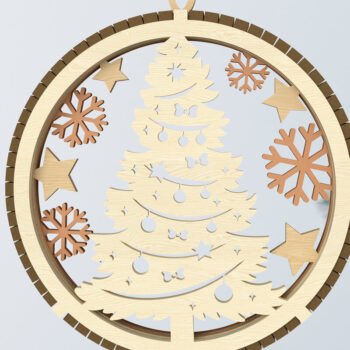 Intra απο ξύλο plywood 3mm-4mm πάχος Χριστουγεννιάτικο στολίδι Δέσμη κοπής με λέιζερ Δίασταση 3x3 cm INTRAFABR-107963955 - Image 8