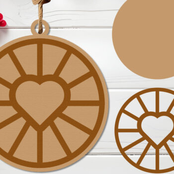 Intra απο ξύλο plywood 3mm-4mm πάχος Χριστουγεννιάτικο στολίδι Δέσμη κοπής με λέιζερ Δίασταση 8x8 cm INTRAFABR-111240957 - Image 5