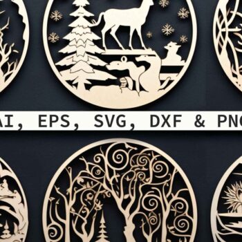 Intra απο ξύλο plywood 3mm-4mm πάχος Χριστουγεννιάτικο στολίδι κοπής με λέιζερ Δίασταση 4x4 cm INTRAFABR-80118061 - Image 1