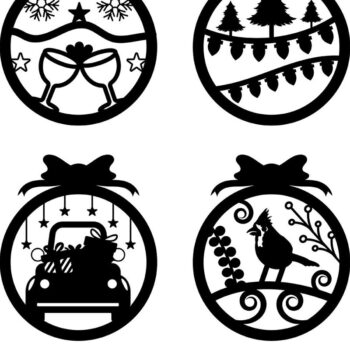 Intra απο ξύλο plywood 3mm-4mm πάχος Χριστουγεννιάτικο Στολίδι Δέσμη κοπής με λέιζερ V.2 Δίασταση 8x8 cm INTRAFABR-48812990 - Image 1