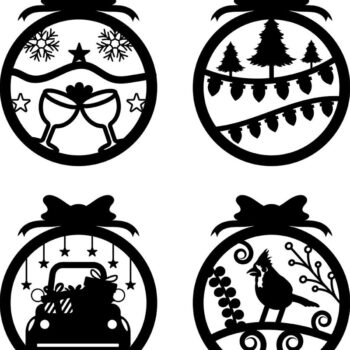 Intra απο ξύλο plywood 3mm-4mm πάχος Χριστουγεννιάτικο Στολίδι Δέσμη κοπής με λέιζερ V.2 Δίασταση 8x8 cm INTRAFABR-48812990 - Image 2