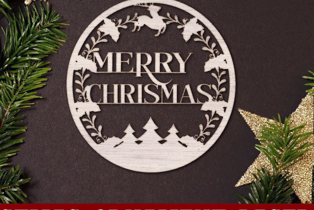 Intra απο ξύλο plywood 3mm-4mm πάχος κοπής με λέιζερ Χριστουγεννιάτικο Στολίδι. Δίασταση 6x6 cm INTRAFABR-33700922