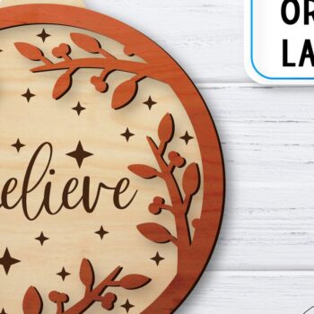 Intra απο ξύλο plywood 3mm-4mm πάχος Χριστουγεννιάτικο Στολίδι | Δίασταση 8x8 cm INTRAFABR-36577494 - Image 1