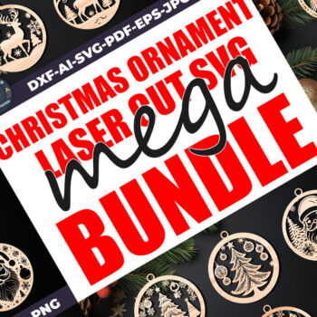 Intra απο ξύλο plywood 3mm-4mm πάχος Χριστουγεννιάτικο Στολίδι Mega Δίασταση 8x8 cm INTRAFABR-109361661 - Image 2