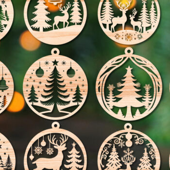 Intra απο ξύλο plywood 3mm-4mm πάχος Χριστουγεννιάτικο Στολίδι Mega Δίασταση 8x8 cm INTRAFABR-109361661 - Image 4