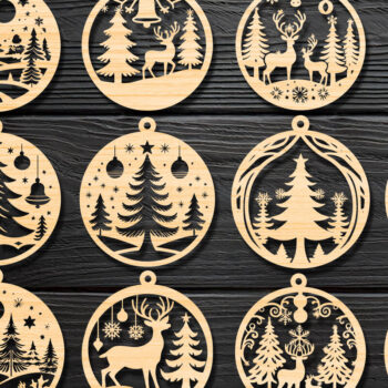 Intra απο ξύλο plywood 3mm-4mm πάχος Χριστουγεννιάτικο Στολίδι Mega Δίασταση 8x8 cm INTRAFABR-109361661 - Image 5