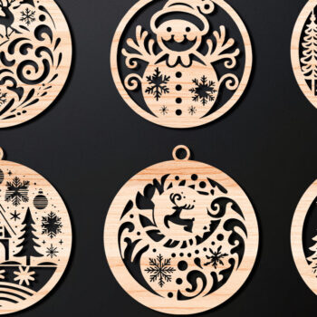 Intra απο ξύλο plywood 3mm-4mm πάχος Χριστουγεννιάτικο Στολίδι Mega Δίασταση 8x8 cm INTRAFABR-109361661 - Image 8