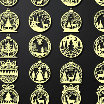 Intra απο ξύλο plywood 3mm-4mm πάχος Χριστουγεννιάτικο Στολίδι Mega Δίασταση 8x8 cm INTRAFABR-110277684 - Image 3