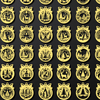 Intra απο ξύλο plywood 3mm-4mm πάχος Χριστουγεννιάτικο Στολίδι Mega Δίασταση 8x8 cm INTRAFABR-110277687 - Image 3