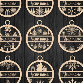 Intra απο ξύλο plywood 3mm-4mm πάχος Χριστουγεννιάτικο στολίδι Personalize Δίασταση 8x8 cm INTRAFABR-51981965 - Image 1