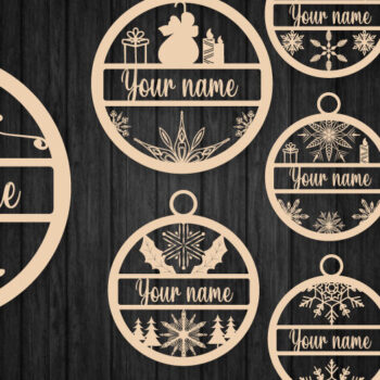 Intra απο ξύλο plywood 3mm-4mm πάχος Χριστουγεννιάτικο στολίδι Personalize Δίασταση 8x8 cm INTRAFABR-51981965 - Image 5