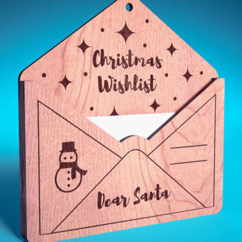 Intra απο ξύλο plywood 3mm-4mm πάχος Χριστουγεννιάτικο στολίδι Δίασταση 8x8 cm INTRAFABR-75890328 - Image 1