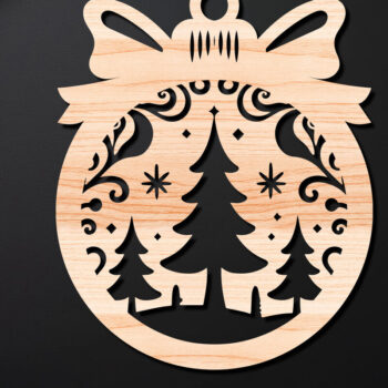 Intra απο ξύλο plywood 3mm-4mm πάχος Χριστουγεννιάτικο Στολίδι Δίασταση 8x8 cm INTRAFABR-110255197 - Image 1