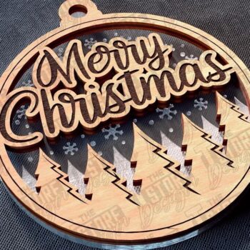 Intra απο ξύλο plywood 3mm-4mm πάχος Χριστουγεννιάτικο στολίδι Δίασταση 8x8 cm INTRAFABR-78627882 - Image 2