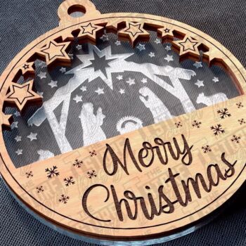 Intra απο ξύλο plywood 3mm-4mm πάχος Χριστουγεννιάτικο στολίδι Δίασταση 8x8 cm INTRAFABR-78627882 - Image 8