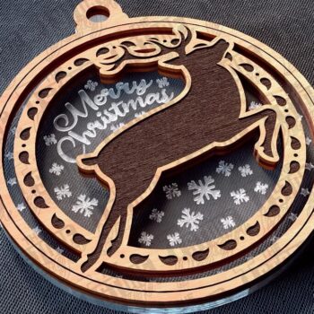 Intra απο ξύλο plywood 3mm-4mm πάχος Χριστουγεννιάτικο στολίδι Δίασταση 8x8 cm INTRAFABR-78627882 - Image 9