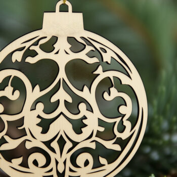 Intra απο ξύλο plywood 3mm-4mm πάχος Χριστουγεννιάτικο στολίδι Δίασταση 8x8 cm INTRAFABR-105343501 - Image 1