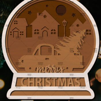 Intra απο ξύλο plywood 3mm-4mm πάχος Χριστουγεννιάτικο στολίδι Δίασταση 8x8 cm INTRAFABR-107823931 - Image 1