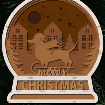 Intra απο ξύλο plywood 3mm-4mm πάχος Χριστουγεννιάτικο στολίδι Δίασταση 8x8 cm INTRAFABR-107823953 - Image 1