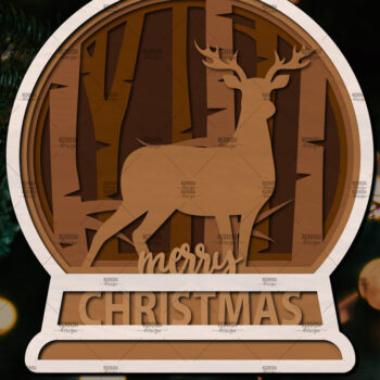 Intra απο ξύλο plywood 3mm-4mm πάχος Χριστουγεννιάτικο στολίδι Δίασταση 8x8 cm INTRAFABR-107824176 - Image 1