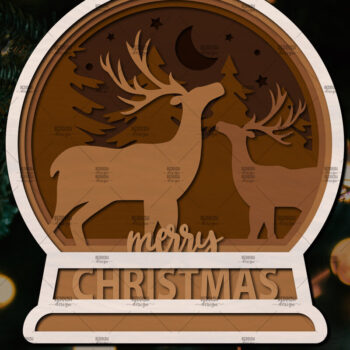 Intra απο ξύλο plywood 3mm-4mm πάχος Χριστουγεννιάτικο στολίδι Δίασταση 8x8 cm INTRAFABR-107824200 - Image 1