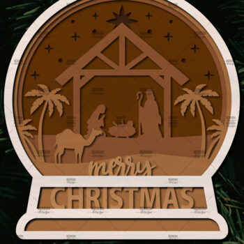 Intra απο ξύλο plywood 3mm-4mm πάχος Χριστουγεννιάτικο στολίδι Δίασταση 8x8 cm INTRAFABR-107824227 - Image 1