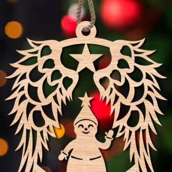 Intra απο ξύλο plywood 3mm-4mm πάχος Χριστουγεννιάτικο Στολίδι Δίασταση 8x8 cm INTRAFABR-108652882 - Image 1