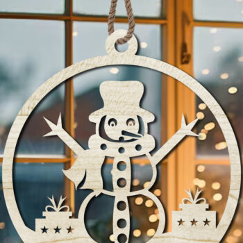 Intra απο ξύλο plywood 3mm-4mm πάχος Χριστουγεννιάτικο Στολίδι Δίασταση 8x8 cm INTRAFABR-108652915 - Image 1