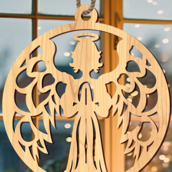 Intra απο ξύλο plywood 3mm-4mm πάχος Χριστουγεννιάτικο Στολίδι Δίασταση 8x8 cm INTRAFABR-108823603 - Image 1