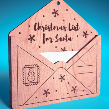 Intra απο ξύλο plywood 3mm-4mm πάχος Χριστουγεννιάτικο στολίδι Δίασταση 8x8 cm INTRAFABR-75890186 - Image 1