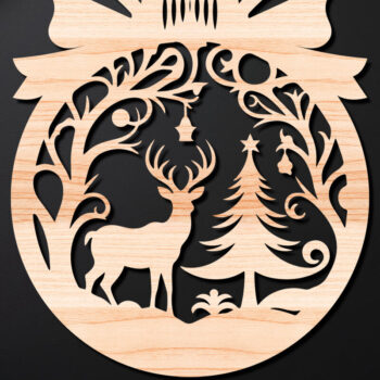 Intra απο ξύλο plywood 3mm-4mm πάχος Χριστουγεννιάτικο Στολίδι Δίασταση 8x8 cm INTRAFABR-110144941 - Image 1