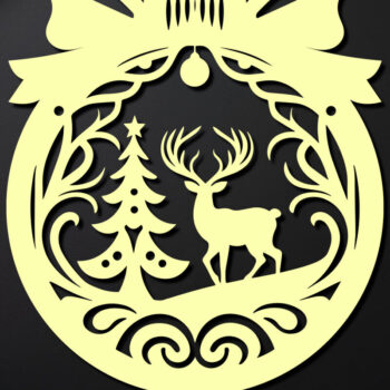 Intra απο ξύλο plywood 3mm-4mm πάχος Χριστουγεννιάτικο Στολίδι Δίασταση 8x8 cm INTRAFABR-110144961 - Image 2