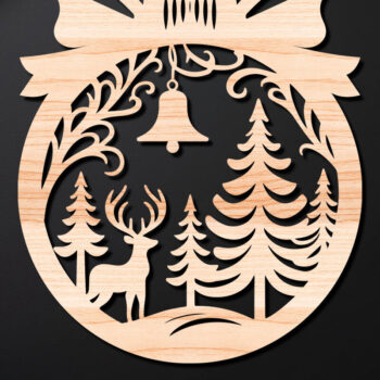 Intra απο ξύλο plywood 3mm-4mm πάχος Χριστουγεννιάτικο Στολίδι Δίασταση 8x8 cm INTRAFABR-110144991 - Image 1