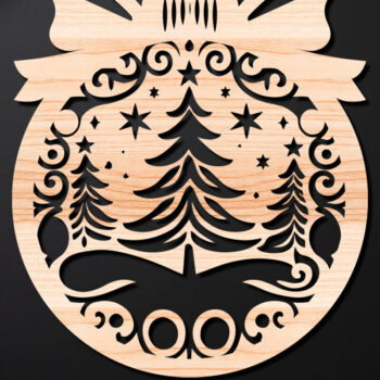 Intra απο ξύλο plywood 3mm-4mm πάχος Χριστουγεννιάτικο Στολίδι Δίασταση 8x8 cm INTRAFABR-110145028 - Image 1