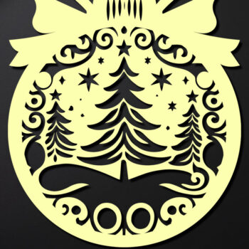 Intra απο ξύλο plywood 3mm-4mm πάχος Χριστουγεννιάτικο Στολίδι Δίασταση 8x8 cm INTRAFABR-110145028 - Image 2